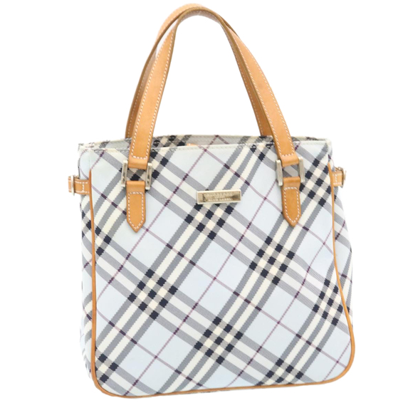 BURBERRY Nova Check Hand Bag Blue Auth yk3346 - Picture 1 of 16